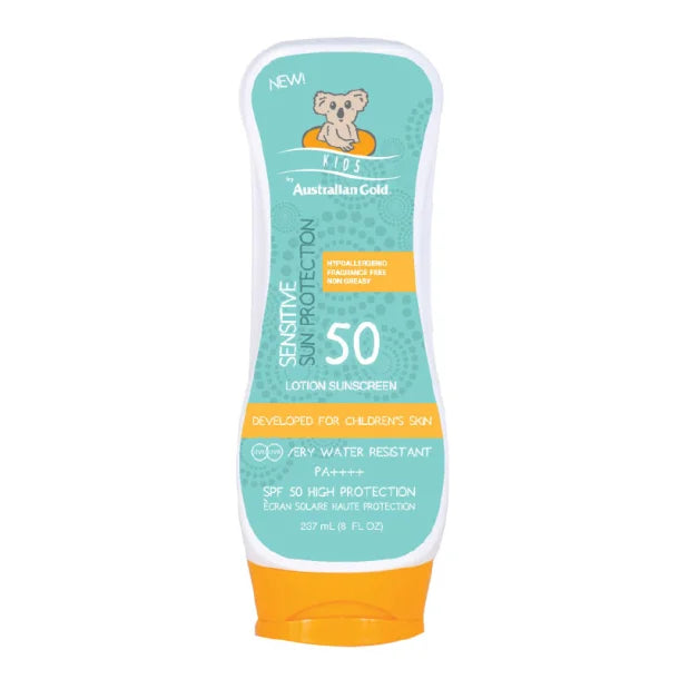Australian Gold Solcreme Lotion Faktor 50 Kids 237ml Solcreme Hos Frisøren Baronen