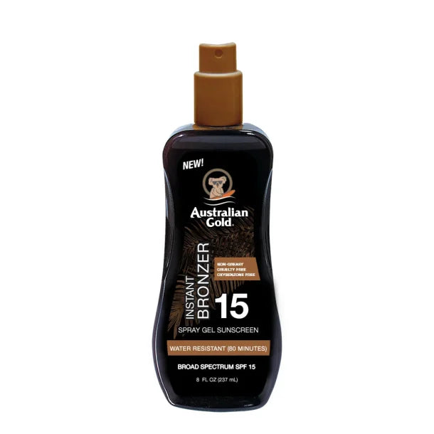 Australian Gold Solcreme Spray Lotion Spf 15 Bronzer 237ml Solcreme Hos Frisøren Baronen