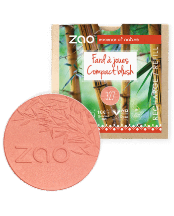 Zao  økologisk Compact Blush  327 Coral Pink  Refill