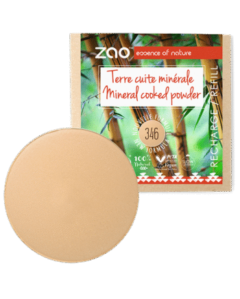Zao  økologisk Mineral Cooked Powder  346 Light Beige  Refill  15