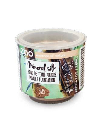 Zao  økologisk  Mineral Silk 505 Coffee Beige  Refill  13