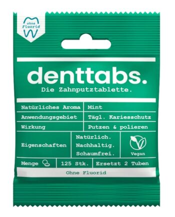 Denttabs Tandpasta Tabletter Uden Fluorid