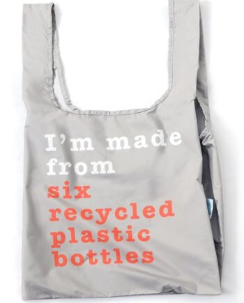 Kind Bag Recycle Grey   Coral Indkøbspose   Medium