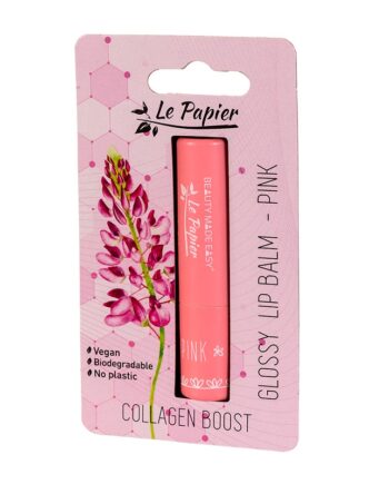 Le Papier Collagen Boost Glossy Lip Balm Pink