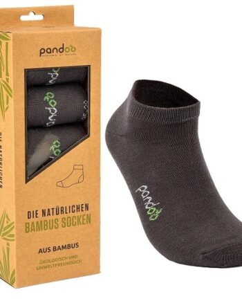 Pandoo Koksgrå Low Cut Bambus Sokker   Str  39-42