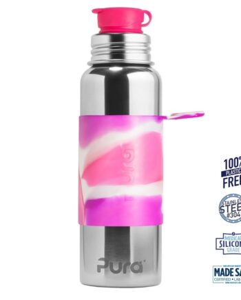 Pura  Big Mouth Sportsflaske Pink Swirl 850ml