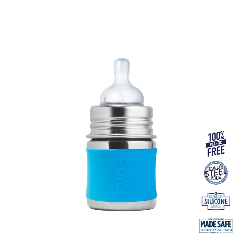 Pura Kiki Baby Sutteflaske Mdr Aqua 150ml Slow Flow