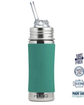 Pura  Kiki Straw Baby Sutteflaske    Mdr  Mint 325ml Fast Flow