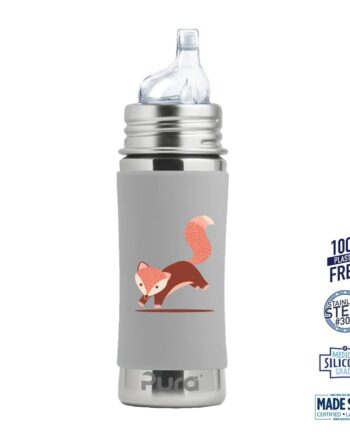 Pura  Sipper Spouts Baby Sutteflaske    Mdr  Grey Fox 325ml Fast Flow