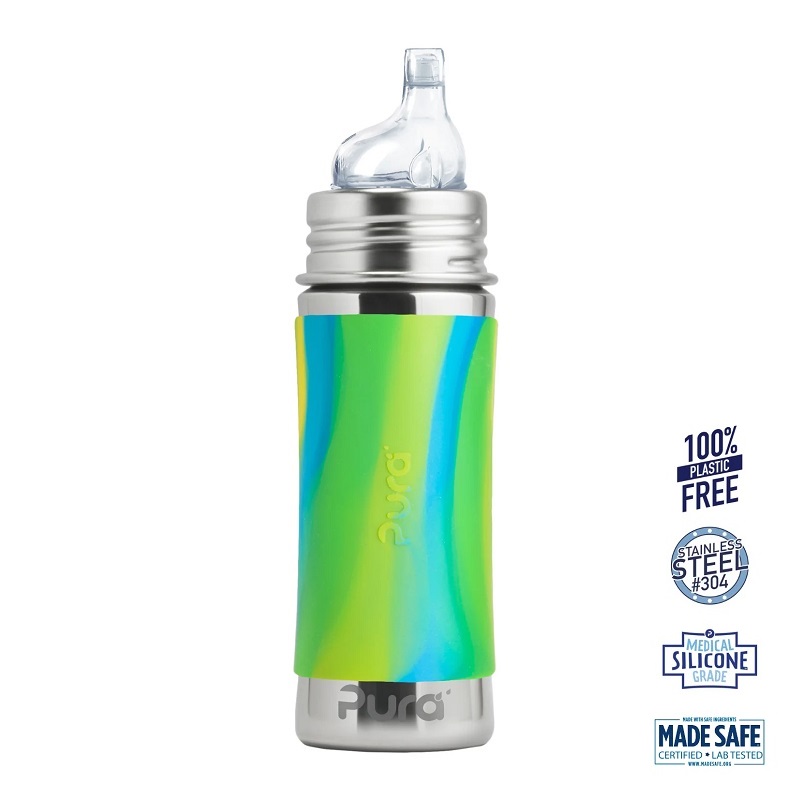 Pura Sipper Spouts Baby Sutteflaske Mdr Mint Moss Aqua 325ml Fast Flow
