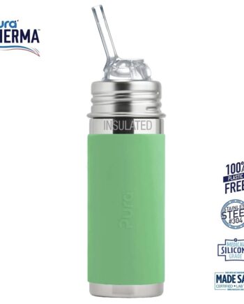 Pura  Therma Kiki Straw Baby Sutteflaske    Mdr  Moss 260ml Fast Flow