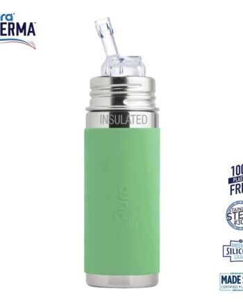 Pura  Therma Kiki Straw Baby Sutteflaske    Mdr  Moss 260ml Fast Flow
