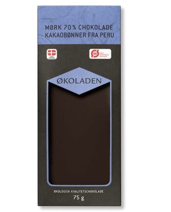 økoladen økologisk Mørk 70  Chokolade