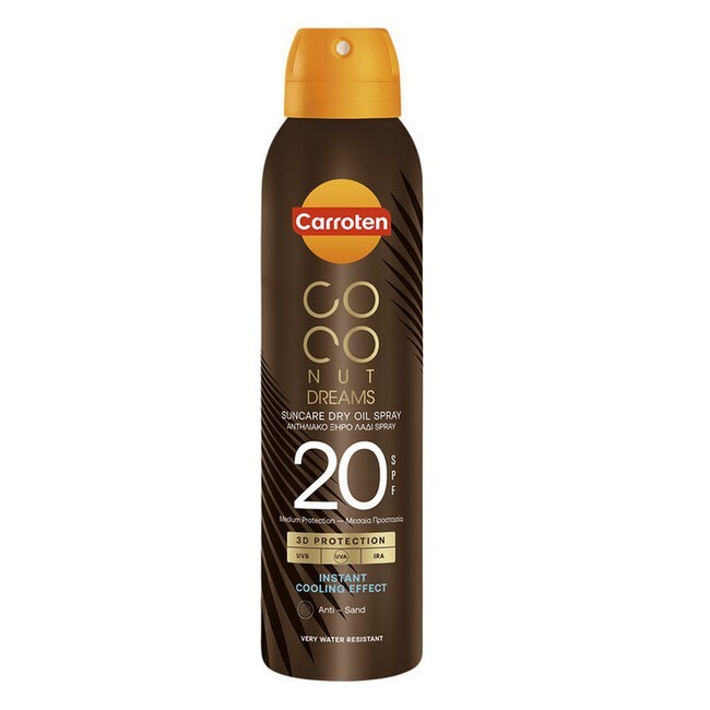 Carroten Coconut Dream Suncare Dry Oil Spray Spf 20 150 Ml