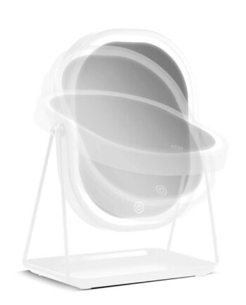 Gillian Jones Bordspejl Med Dobbelt Spejl Og Bakke  Hvid White