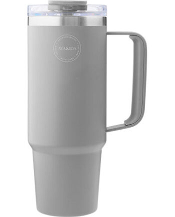 Aya Ida Thermo Cup With Straw Light Grey