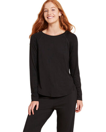 Boody Goodnight Raglan Sleep Top Black