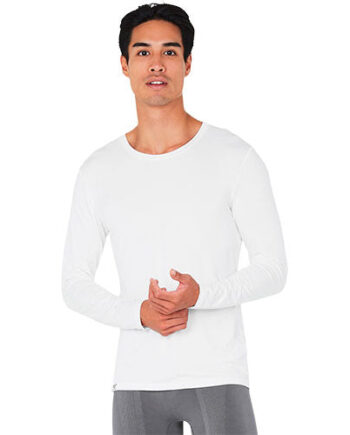 Boody Menâ   Long Sleeve Crew Neck  -shirt Hvid Str