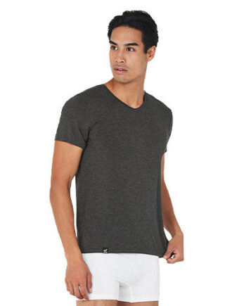 Boody Menâ    -neck  -shirt Dark Marl Str