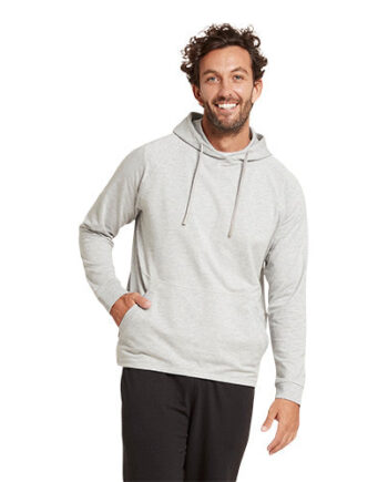 Boody Menâ   Weekend Pullover Hoodie Grey Marl Str