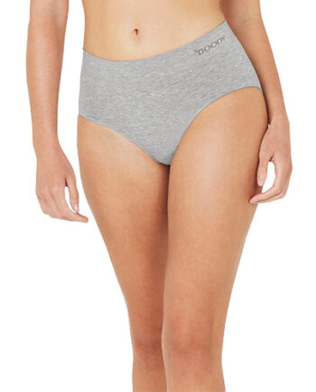 Boody Midi Brief Lysegrå Str