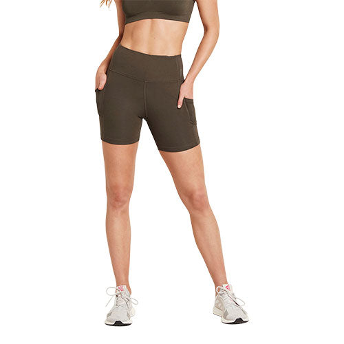 Boody Quot High-waist Shorts Dark Olive Str Motivate
