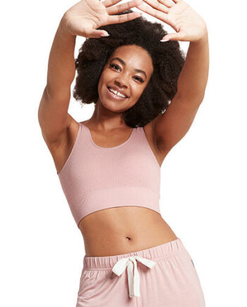 Boody Ribbed Seamless Bra Dusty Pink Str  Xs
