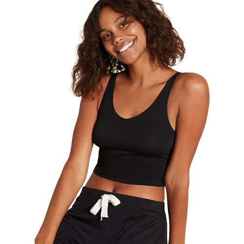 Boody Shelf Bra Crop Top Sort Str