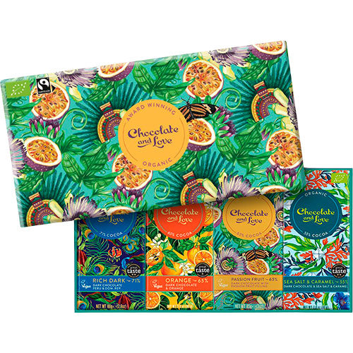 Chocolate And Love Gaveæske 3x80g 1x 85g økologisk