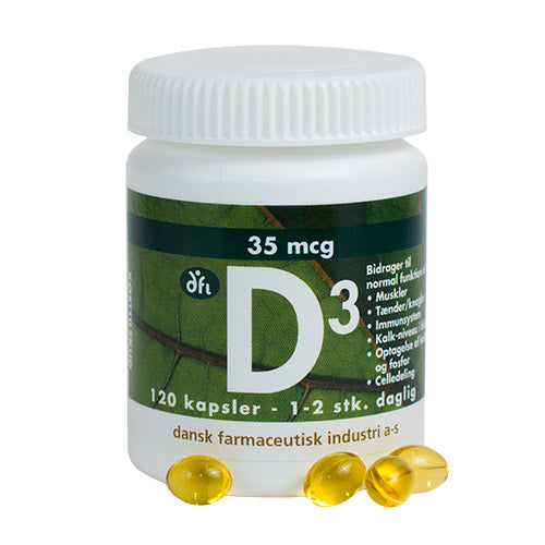 Grønne Dfi Vitaminer D3-vitamin 35 Mcg
