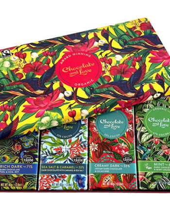 - Veganskchocolate And Love Gaveæske Mørk Chokolade 4x80g  økologisk