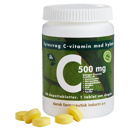 - Veganskgrønne Dfi Vitaminer C500 Mg Syresvag -vitamin