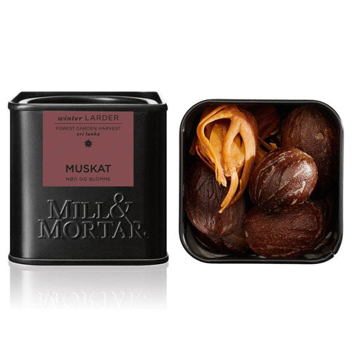 - Veganskmill Mortar Muskatnød Og Blomme Hel økologisk