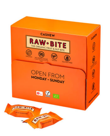 - Veganskrawbite Rawbite Officebox Cashew 45x15g  økologisk