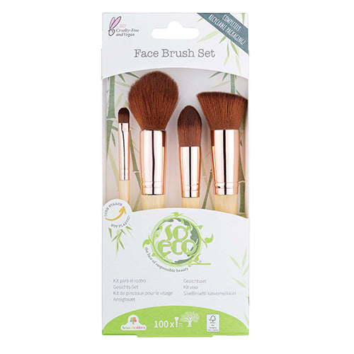 - Veganskso Eco Makeup Brush Sæt Til Ansigtet