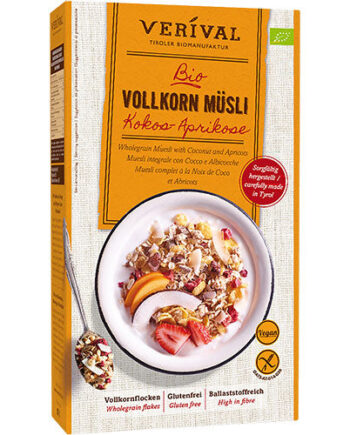 - Veganskverival Müsli Kokos-aprikos  økologisk