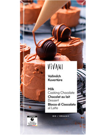 Vivani Mælkechokoladeovertræk  økologisk