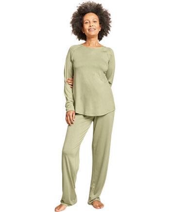 Boody Goodnight Raglan Sleep Top Sage Str