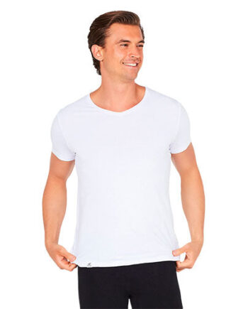 Boody Menâ    -neck  -shirt Hvid Str