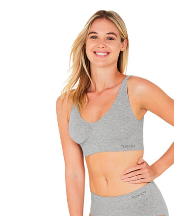 Boody Padded Shaper Crop Bra Lysegrå Str