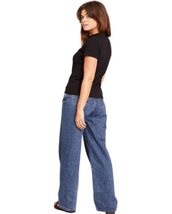 Boody Women 39   Ribbed Crew Neck  -shirt Sort Str