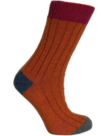 Clemente Merinostrømper Cerise Orange Str  43 46