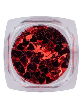 Glitter Rød Hjerteformet