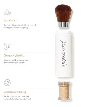 Jane Iredale Amazing Base Loose Mineral Powder   Farven Mahogany Inkl  Refillable Brush    Stk