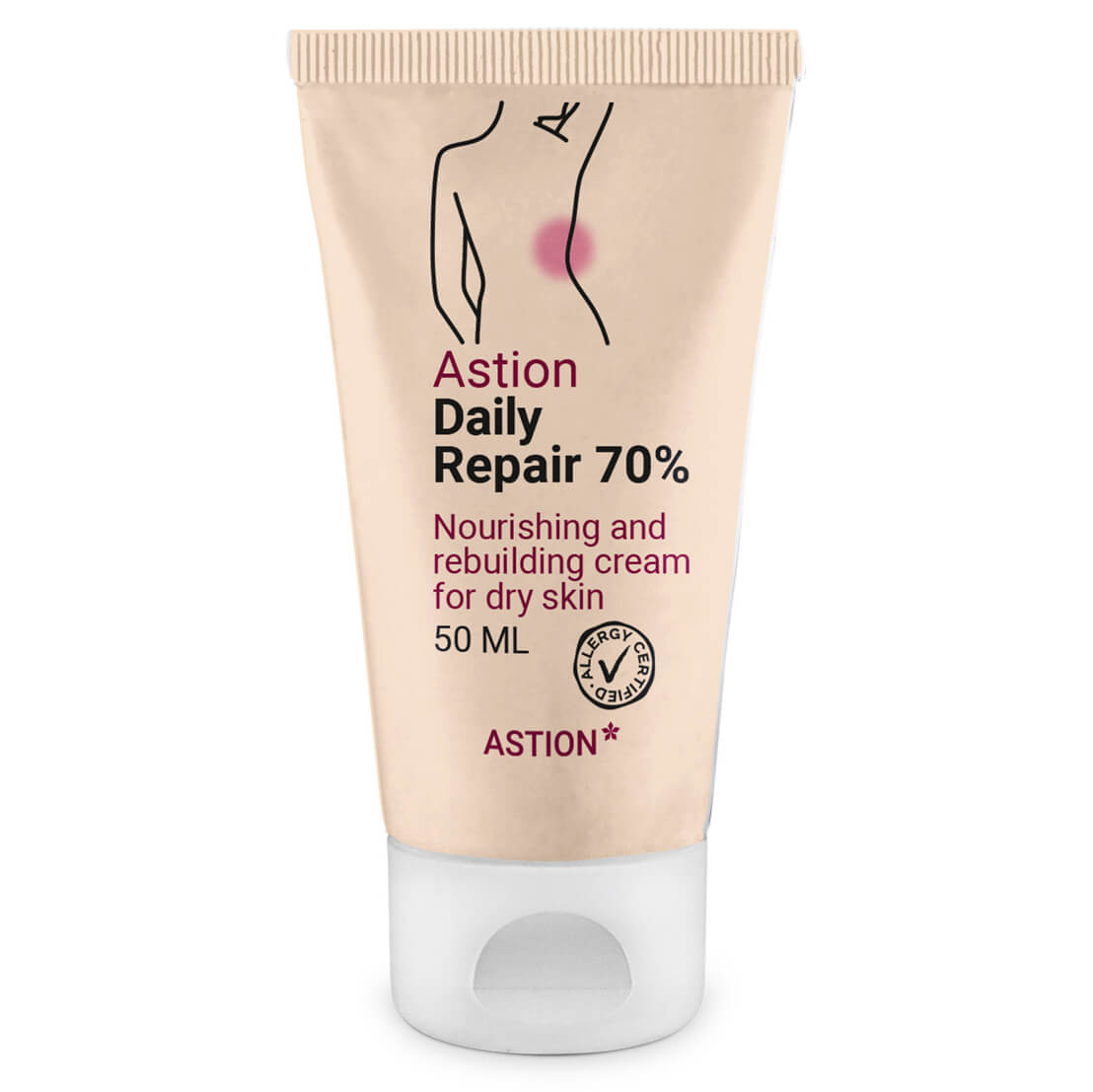 Astion Fedtcreme 70 Daglig Fugtpleje Ved Eksem Og Kløe 50 Ml