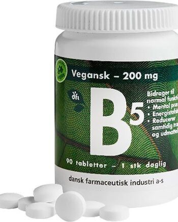 B5 Vitamin 200 Mg Vegansk 90 Tabletter