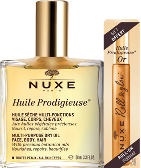 Nuxe Huile Prodigiuese Dry Oil   Roll-on  Quot Gold Quot  100ml 8ml