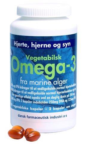Omega- Vegetabilsk Algeolie 180kap