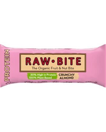 Rawbite Protein Crunchy Almond økologisk 45 Gram