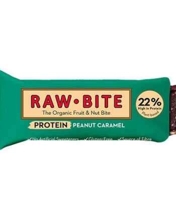 Rawbite Proteinbar Peanut Caramel økologisk 45 Gram